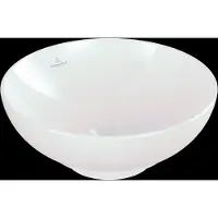 Villeroy & Boch Lavabo da appoggio Loop & Friends, 4A4501, 380 x 380 mm, rotondo, senza troppopieno, bianco alpino, 1 pz.