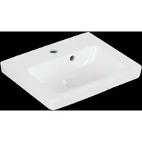 Villeroy & Boch Subway 2.0 lave-mains, 1 trou pour robinet, avec trop-plein, 450x370mm, 731545R1, 731545R1