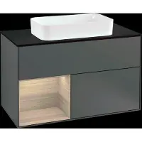 Villeroy & Boch Mobile V&B Piastra di copertura bla m Finion 100x60,3cm, Reg li Oa ven, Antrac. opaco