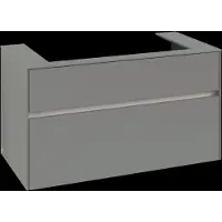 Villeroy & Boch Collaro Meuble sous-lavabo, lavabo au centre, montage mural, 2 tiroirs, avec éclairage, 1000x548x500mm, C020B0AF, C020B0AF