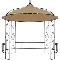 Syfax Gazebo 300x290 cm Grigio Talpa Rotondo