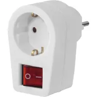Hama Adattatore per presa di corrente bianco con 2 pin