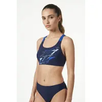 Speedo Women's Medley Logo Leaderback Bikini Set Bikini Donna (44, blu)