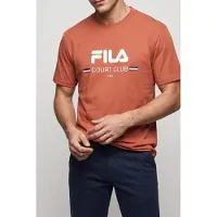 FILA Doccia Relaxed Logo Graphic T-shirt Etruscan Red Taglia: L | T-shirt stampate Outlet | Uomo | Rosso