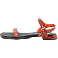 Art per donna. 12000S188003_006 Sandali Bergamo in pelle arancione anni 2000 (38), Basso, 1 a 3 cm, Fibbia, Casual