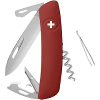 Swiza D03 AM, KNI.0036.1900, Red Helvetix, coltellino svizzero, 6 strumenti