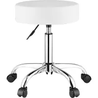 Zerbaco Sgabello a sella Sgabello girevole Rotolo regolabile in altezza Bianco 204kg Klink Round