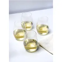 MIKASA Set Di 4 Bicchieri Da Vino Senza Stelo In Cristallo Inciso