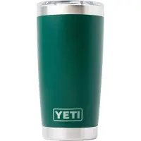 Yeti Rambler Tumbler Cup 20oz Mag Slider Lid, Black Forest Green, tazza thermos con coperchio, 591 ml
