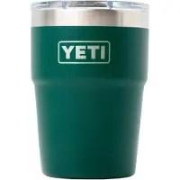 Yeti Rambler Stackable Cup 16oz Mag Slider Lid, Black Forest Green, tazza thermos impilabile con coperchio, 473 ml