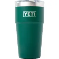 Yeti Rambler Stackable Cup 20oz Mag Slider Lid, Black Forest Green, tazza thermos impilabile con coperchio, 591 ml