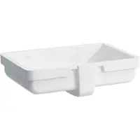Laufen Living City lavabo encastré par le bas, avec trop-plein, partie inférieure polie, 490x310mm, blanc, H8124310001091, H8124310001091