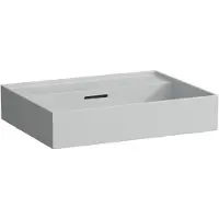 Laufen Kartell lavabo à poser sans trou pour robinetterie, avec trop-plein, partie inférieure polie, 600x460mm, H8163337591091, H8163337591091