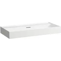 Laufen Kartell lavabo à encastrer, sans trou pour robinet, avec trop-plein, 1000x460mm, H8103370001091, H8103370001091