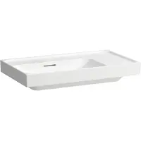 Laufen MEDA lavabo, encastrable, 800x460mm, tablette à droite, sans trou pour robinetterie, avec trop-plein, H8171160001091, H8171160001091