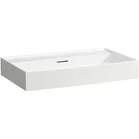 Laufen Kartell lavabo à encastrer, sans trou pour robinet, avec trop-plein, 800x460mm, H810336A001091, H810336A001091