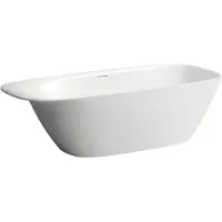 Laufen INO Baignoire 1800x800x520 en pose libre ovale blanche avec appui-tête, H2303020000001, H2303020000001