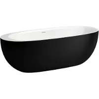 Laufen ILBAGNOALESSI Baignoire, en pose libre, en fonte minérale, 1850x800x440mm, H2209720650001, H2209720650001
