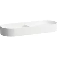 Laufen Sondeur mobile à double lavabo, sans trou pour robinet, sans trop-plein, 1000x370mm, avec couvercle en céramique pour robinet de vidange, blanc, H8123480001121, H8123480001121