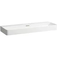 Laufen VAL lavabo, encastré, sans trou pour robinet, avec trop-plein, 1200x420mm, H8102897571091, H8102897571091