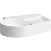 Laufen VAL lavabo à poser, sans trou pour robinetterie, avec trop-plein, 530x400mm, zone semi-sèche à droite, fermeture US, H8162887571091, H8162887571091