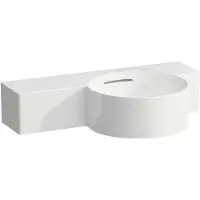 Laufen VAL Lave-mains, sans trou pour robinetterie, avec trop-plein, 550x315mm, tablette à gauche, H8152847571091, H8152847571091