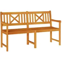 vidaXL Panchina da esterno in legno massello di acacia, 150 x 56 x 90 cm