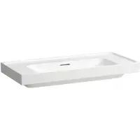 Laufen MEDA lavabo à poser, poncé, tablette des deux côtés, 1000x460mm, sans trou pour robinetterie, avec trop-plein, H8161197571091, H8161197571091