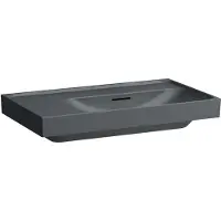Laufen MEDA lavabo, encastrable, 800x460mm, tablette à gauche, sans trou pour robinetterie, avec trop-plein, H8171157581091, H8171157581091