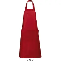 Sol SOLs 88010 | Grembiule lungo Gala - 75 x 90 cm - Colore: Rosso - Dimensioni: 75 x 90 cm