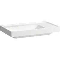 Laufen MEDA lavabo, encastrable, 800x460mm, tablette à droite, sans trou pour robinetterie, sans trop-plein, H8171160001121, H8171160001121