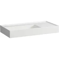 Laufen Kartell lavabo à poser, tablette à droite, sans trou pour robinet, sans trop-plein, 900x460mm, H8183387571121, H8183387571121