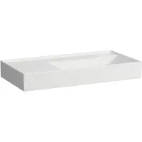 Laufen Kartell lavabo à poser, tablette à gauche, sans trou pour robinet, sans trop-plein, 900x460mm, H8183397571121, H8183397571121