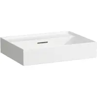 Laufen Kartell lavabo à poser sans trou pour robinetterie, avec trop-plein, partie inférieure polie, 600x460mm, H8163334001091, H8163334001091
