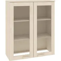 Syfax Piano Credenza HAMAR ambra 85x35x100 cm Legno Massello di Pino