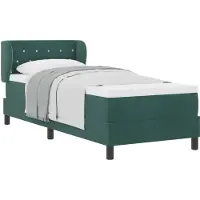 vidaXL Letto a molle con testiera verde scuro 80 x 200 cm in velluto