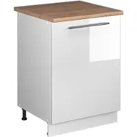 Vicco Mobile lavello cucina Fame-Line Bianco lucido/Bianco 60 cm, Model 62209