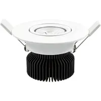 LEDXON Faretto LED da incasso a soffitto LB22 EDOS SB 100mm ww 12W IP20 ws 950lm st. 7008097