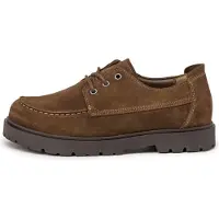 Birkenstock per uomo. 1031885 Scarpe in Pelle Highwood Moc (Vestibilità Regolare) marrone (41), Basso, Camoscio, Stringhe, Casual