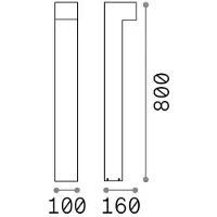 Ideal Lux Lampione a LED Sirio, grigia, altezza 80 cm, in metallo