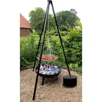 Westerholt Griglia Girevole Braciere con pentola e 2 supporti per salmone alla fiamma 2341