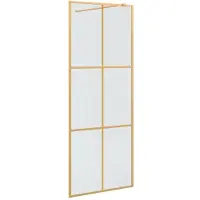 vidaXL Schermo doccia walk-in oro 80 x 195 cm Vetro temperato