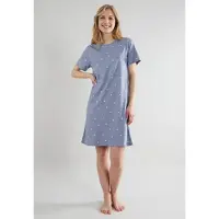 Tom Tailor Camicia da notte blu colomba / bianco