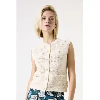 Garcia Ladies Cardigan Whitecap Taglia: M | Gilet Outlet | Donna | Bianco