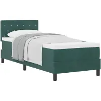 vidaXL Letto a molle con materasso verde scuro 80 x 200 cm in velluto