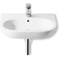 Roca Meridian - Lavabo 600x460 mm, con troppopieno, foro per rubinetto, bianco A327242000