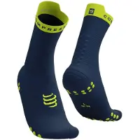 Compressport Pro Racing Socks V4.0 Run High Calze da running (T2 - EU 39-41, blu)