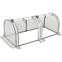 Woltu Foil serra PE semitrasparente Serra per pomodori 130x60x50 cm 130 g/m², impermeabile resistente alle intemperie Colore: bianco