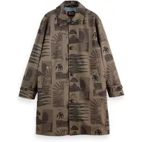 Scotch & Soda Collage Car Coat Art Dept Collage Houndstooth Taglia: XL | Cappotti monopetto Outlet | Uomo