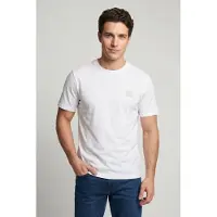 Timberland Short Sleeve Silicon Badge Tee White Taglia: L | Magliette basic Outlet | Uomo | Bianco
